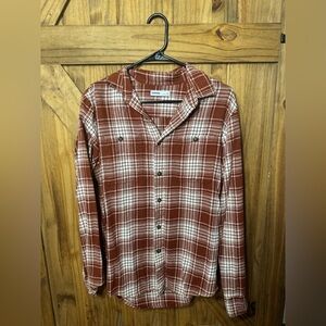 Sonoma Men's Red Plaid Casual Button Down Shirt